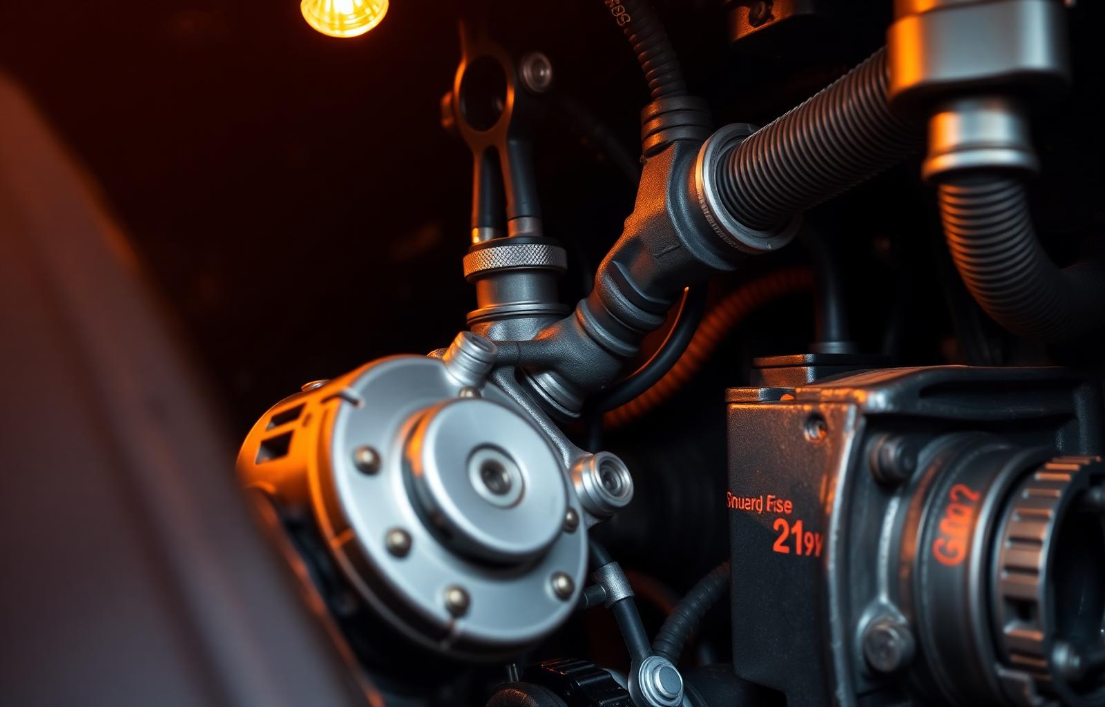 Geschwindigkeitsbegrenzer im Motorraum